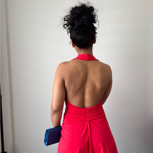 Zara Red Halter Mini Dress - Picture 3 of 3